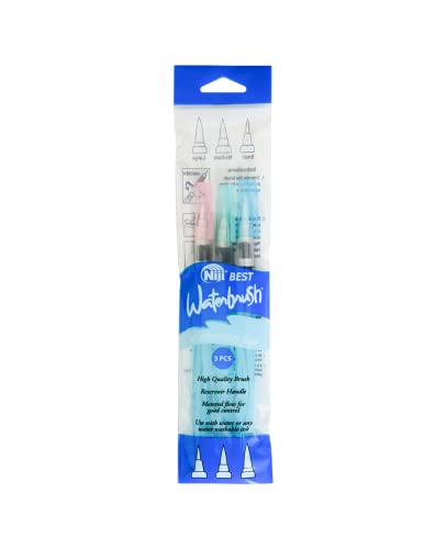 Yasutomo Y&C Niji Waterbrush Set Sm Med Lg 3 pc