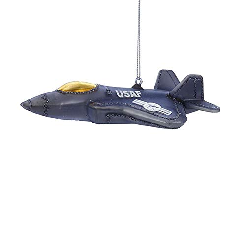 Kurt Adler U.S. AIR FORCE GLASS FIGHTER PLANE ORNAMENT