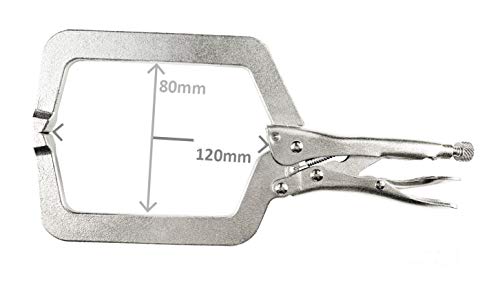 Comfy Hour Jolly Handy Tools Collection Heavy Duty Locking C-Clamps Deep Reach - American Type, 244mm, Metal