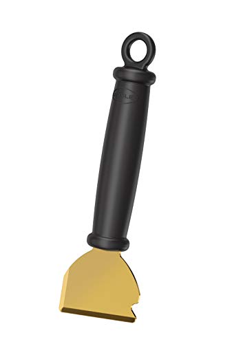 R√∂sle Universalschaber Scrap X Barbecue Scraper with Two-Sided Blade, Black/Brass Colour
