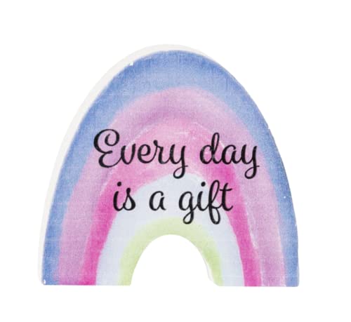 Ganz Block Talk - Every day is a gift, Pine Wood, 2.50 Inches Width, 1 Inch Depth, Multicolor