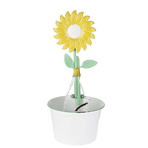 Ganz CG174319 Enamel Sunflower Fountain with Pump, 21-inch Height, Multicolor