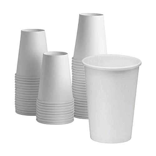 DHG Professional Basic White Paper Hot Cup, Case of 1000 Count (12oz)