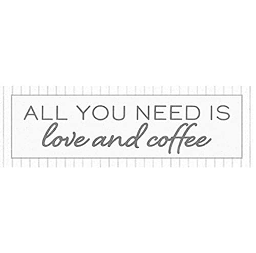 Carson Home 24747 Love And Coffee Magnetic Message Bar, 6-inch Width