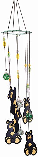 Spoontiques 11952 Black Bear Wind Chime, Orange