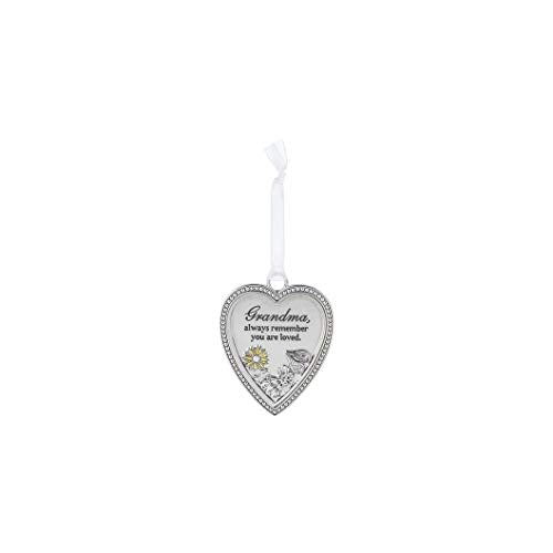 Ganz ER65599 Grandma Always Remember You Are Loved Hanging Ornament, 2-inch Height, Metal and Zinc