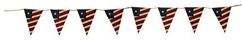 CWI Gifts 6' Burlap Pennant Flag Garland