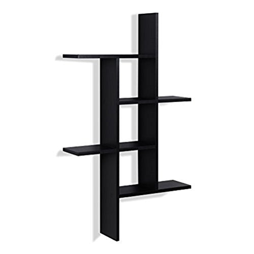 Danya B. Cantilever Cubby Decorative Modern Wall Mount Shelf ‚Äö√Ñ√¨ Horizontal or Vertical (Black)