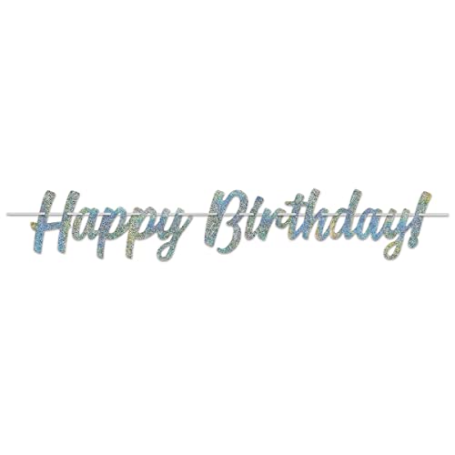 Beistle Glittered"Happy Birthday"Letter Banner- 1 pc.