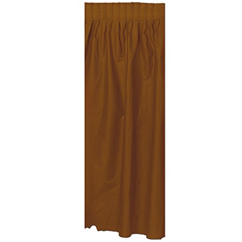 Beistle Masterpiece Plastic Table Skirting (chocolate brown) Party Accessory  (1 count) (1/Pkg)