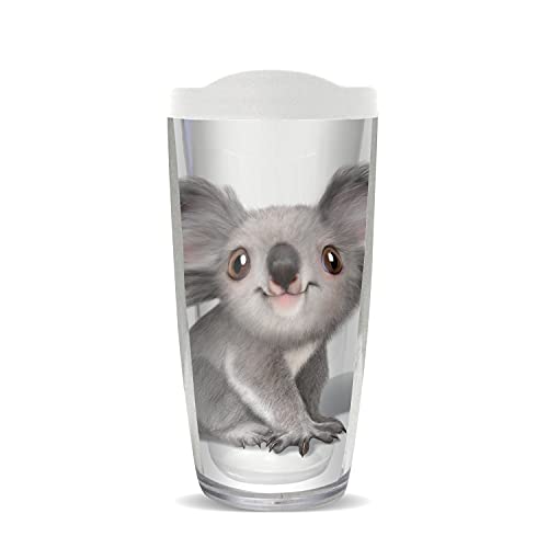 FREEHEART 22oz Tumbler - KOALA - Animal Club with clear lid