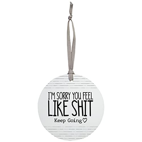 Carson Home 24913 Keep Going Collection Feel Like Shit Gift Tag, 3.5-inch Diameter