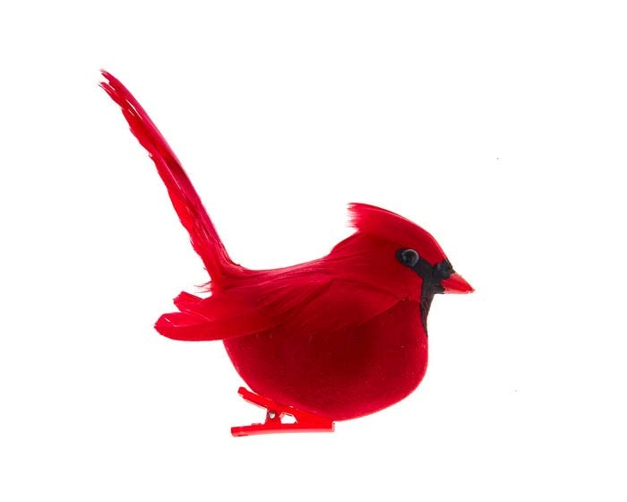 Kurt Adler Tail Up Male Cardinal Clip-On Ornament