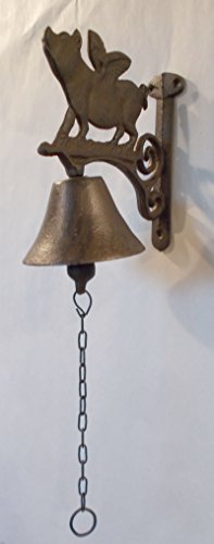 Cast Iron Flying Pig Bell by Upper Deck