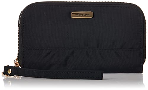 Travelon: RFID Blocking Double Zip Wallet - Black