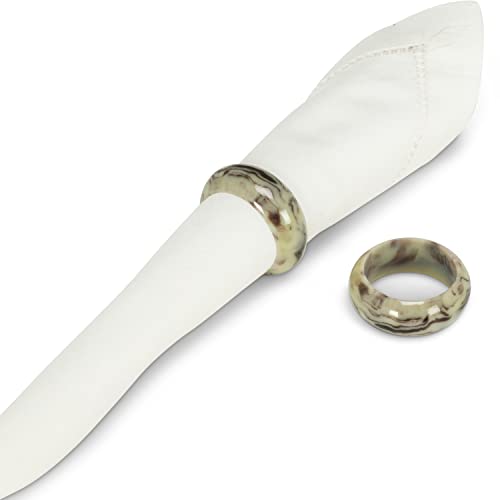 Abbott Collection  58-SETTING-012 Swirl Napkin Ring, Grey