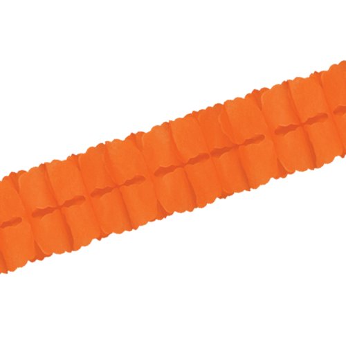 Beistle Tissue Paper Leaf Garland, 4.5" x 12', Orange