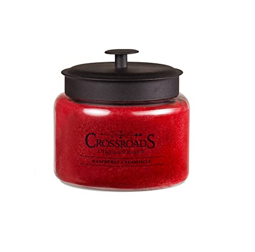 Crossroads Raspberry Creamsicle Jar Candle, 48-Ounce, Paraffin Wax