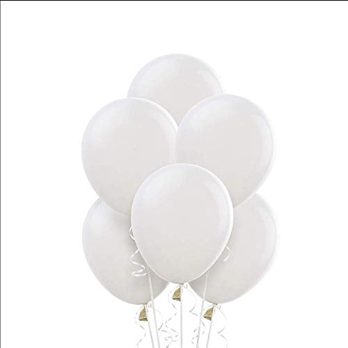 Amscan Flawless Plain Latex Balloons (25 Count), 9", White