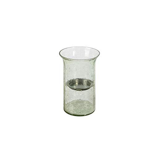 Ganz CB174680 Mint Bubble Glass Pillar Candle Holder (Medium)