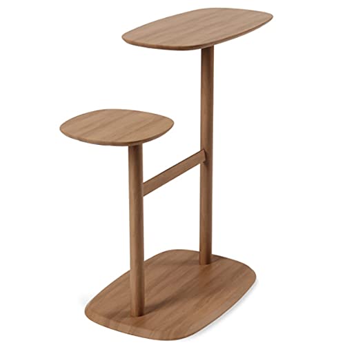 Umbra Swivo Tiered Modern Design Side swiveling Table Tops, Large, Light Walnut