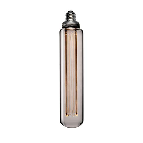 Next Glow Decorative LED Light Bulb E26 Standard Base, Acrylic Inner Pillar 3.5W, Dimmable T60 Style Glow, Beautiful Home Decor Lighting for Kitchen, Pendant Fixtures. (Smokey / Gray)