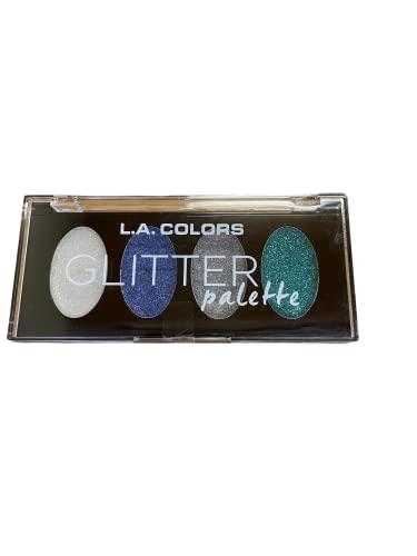 L.A. Girl Colors Glitter Eyeshadow Palette Mysterious, 1 Count