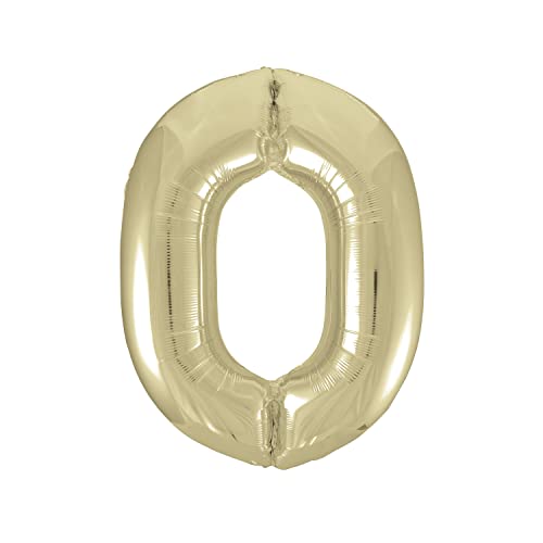 Unique Industries 34" Foil Gold Number 0 Balloon