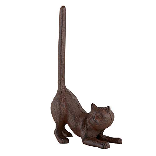 Creative Brands MR664 47th & Main Cast Iron Paper Towel Holder, 9.5-Inches Tall, Cat