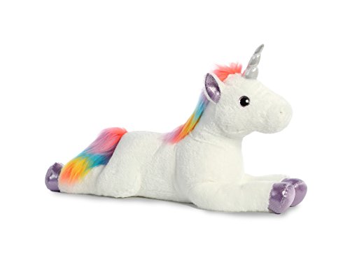 Aurora World Super Flopsie Plush Toy Animal, Rainbow Unicorn Super, 27"