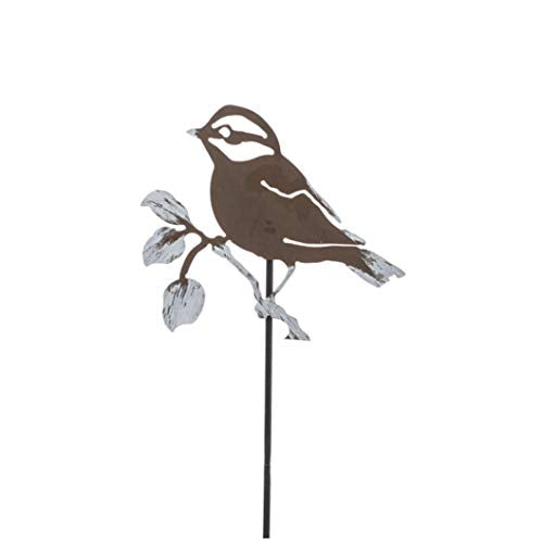 Ganz CG173807 Rust and Whitewashed Bird Garden Stake, 28-inch Height