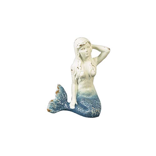 Ganz CB174146 Sitting Mermaid with Ombre Tail Figurine, 6-inch Height, Cast Iron