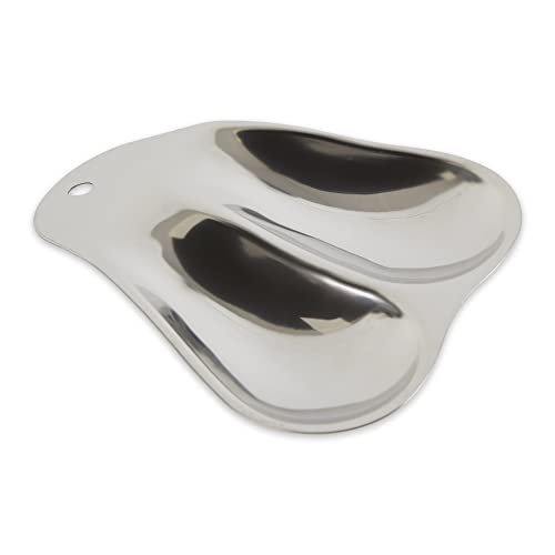 RSVP International Stainless Steel Double Spoon Rest. 7"