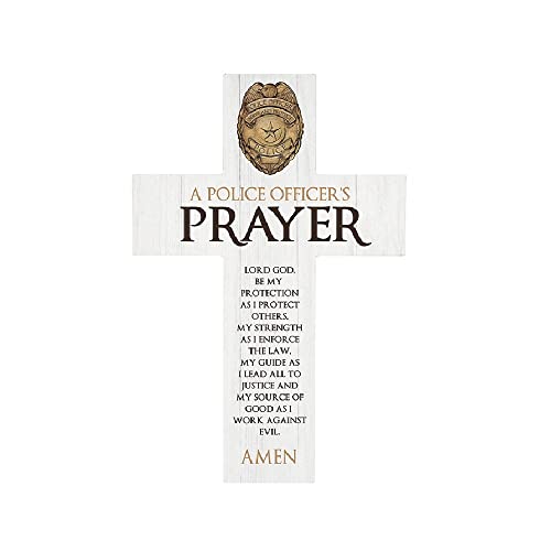 Carson 14380 Police Officer's Prayer Wall Cross, 14-inch Length, Wood
