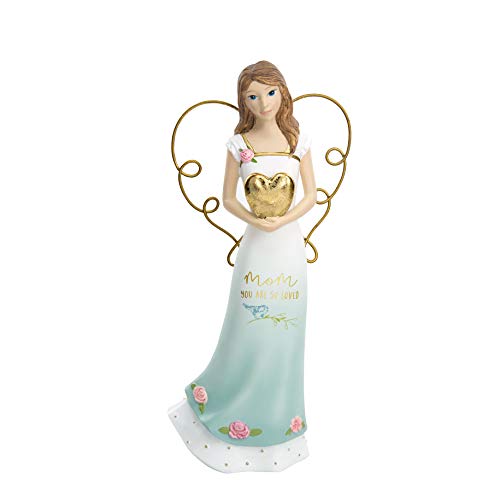 Pavilion Gift Company Mom You are So Loved - 6.5 Inch Collectible Angel Figurine, Blue