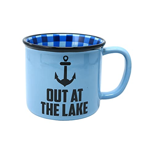 Pavilion - Out At The Lake - 18 oz Coffee Mug Cup For Outdoorsy Lake Boat Men Women Gift