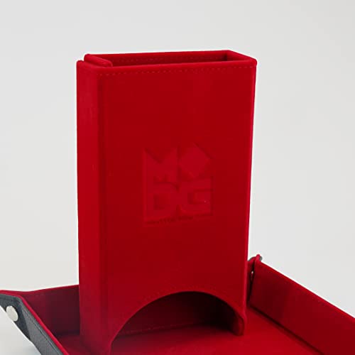 Metallic Dice Games Store FanRoll Fold Up Dice Tower: Red, Role Playing Game Dice Accessories for Dungeons and Dragons