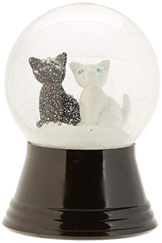 Alexander Taron PR1298 Perzy Snowglobe, Small Two Cats-2.5" H W x 1.5" D, Gray