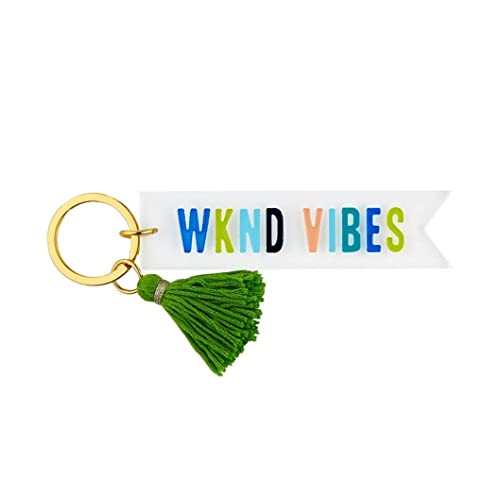 Creative Brands Santa Barbara Design Studio Lili + Delilah Acrylic Keychain, Small, Wknd Vibes