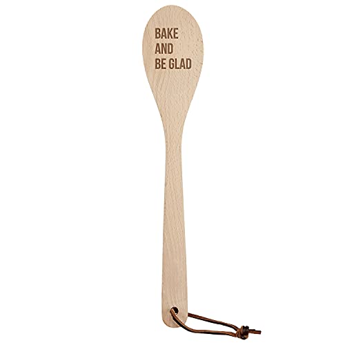 Creative Brands Faithworks Essentials Beechwood Kitchen Spoon, 12-Inch, Bake and be Glad