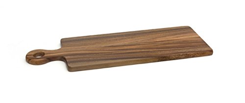 Lipper International 1026 Acacia Wood Serving and Cutting Board, 19.75" x 7" x 0.5"