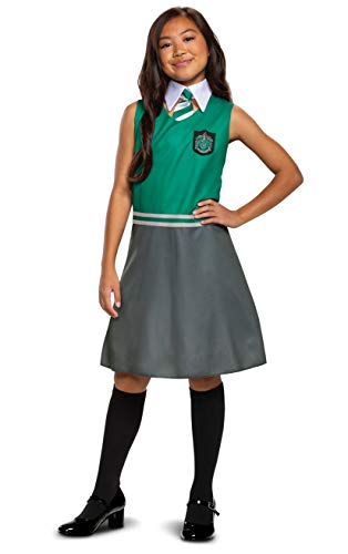 Disguise Harry Potter Slytherin Dress Classic Girls Costume, Green & Gray, Kids Size Medium (7-8)