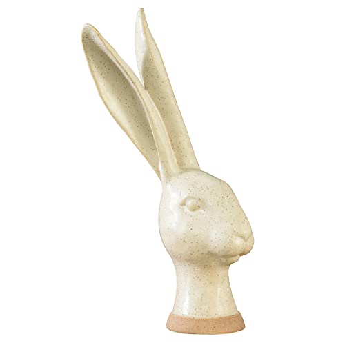 HomArt Large Hare Head, Ceramic, Matte White