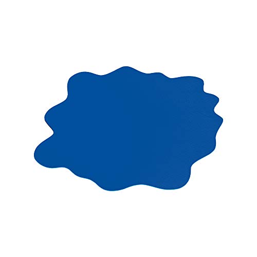 Floortex Multi-Purpose High Chair/Play Mat for Carpets up to 1/4" Thick, Gripper Back, 40" x 40" (Maximum), Caribbean Blue (FC114040PBV)