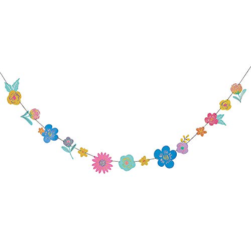 Fun Express FIESTA FLORAL BRIGHT GARLAND - Party Decor - 1 Piece