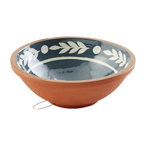 Mud Pie Painted Decorative Bowls, Blue, 11" Dia