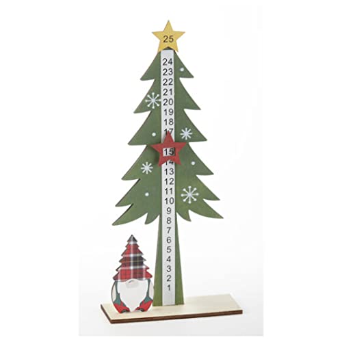 Delton Wood Christmas Gnome Advent, 11.80-inch Height