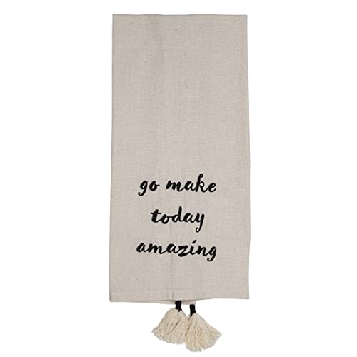 Foreside Home & Garden Make Today Amazing Black Cotton Tea Towel