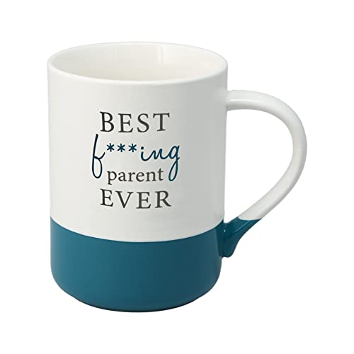 Pavilion Gift Company - 18 oz. Large Coffee Cup - Best Fucking Parent Ever. Mug Funny Mom Dad Parents Coffee Mug, Novelty Gift for Mothers, Fathers, and New Mama