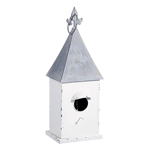 RAZ Imports Bird House, White, 18 inches